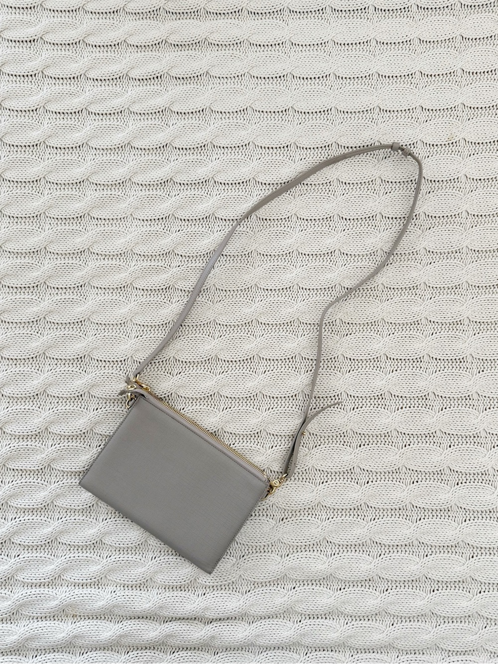 Danger Dover Neutral Beige Crossbody Clutch with Gold Hardware - Picture 2 of 7